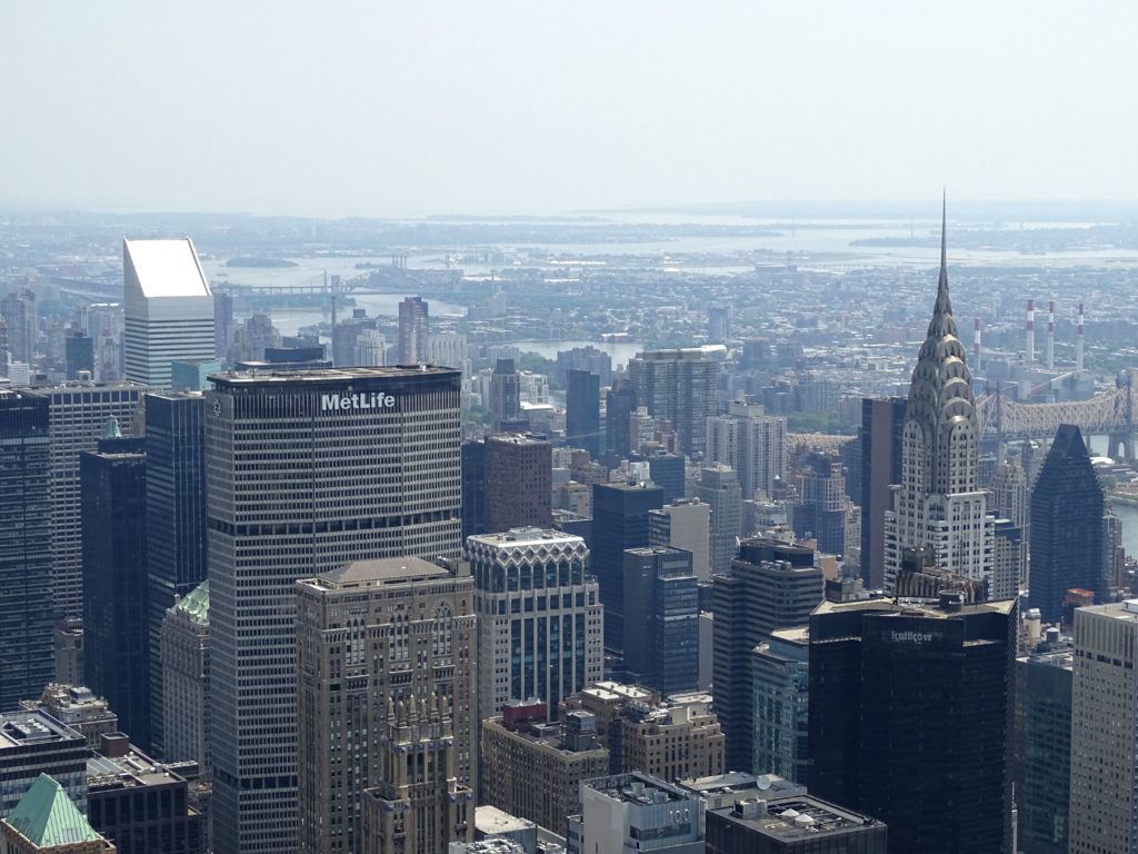 NYC with teens: Met Life and Chrysler buildings. Copyright©2015 reserved Nancy Roberts. Contact mapandfamily.com