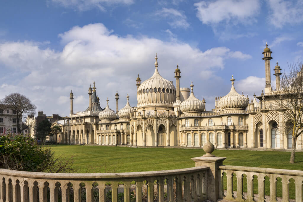 Exotic domes and turrets on Brighton Pavilion. DepositPhotos